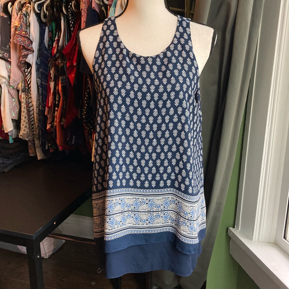 Women's Max Studio Tank Top Size Large Blue